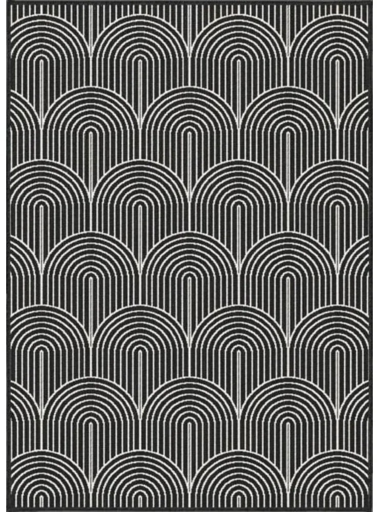 Covor de exterior negru-alb 120x170 cm Pangli Black – Hanse Home
