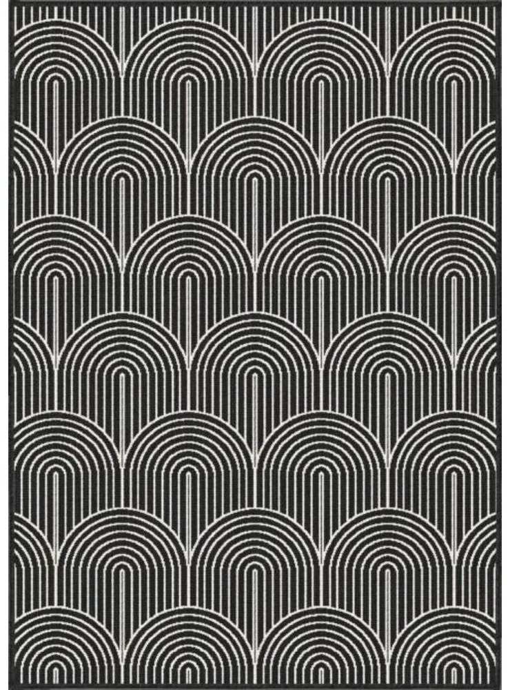 Covor de exterior negru-alb 160x230 cm Pangli Black – Hanse Home