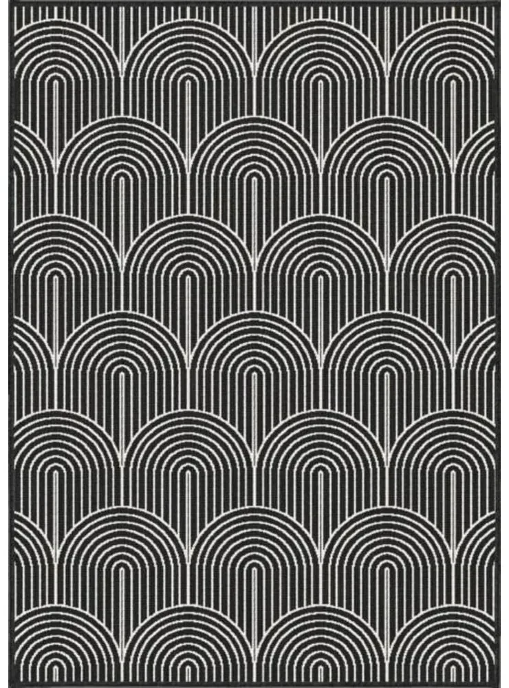 Covor de exterior negru-alb 80x150 cm Pangli Black – Hanse Home