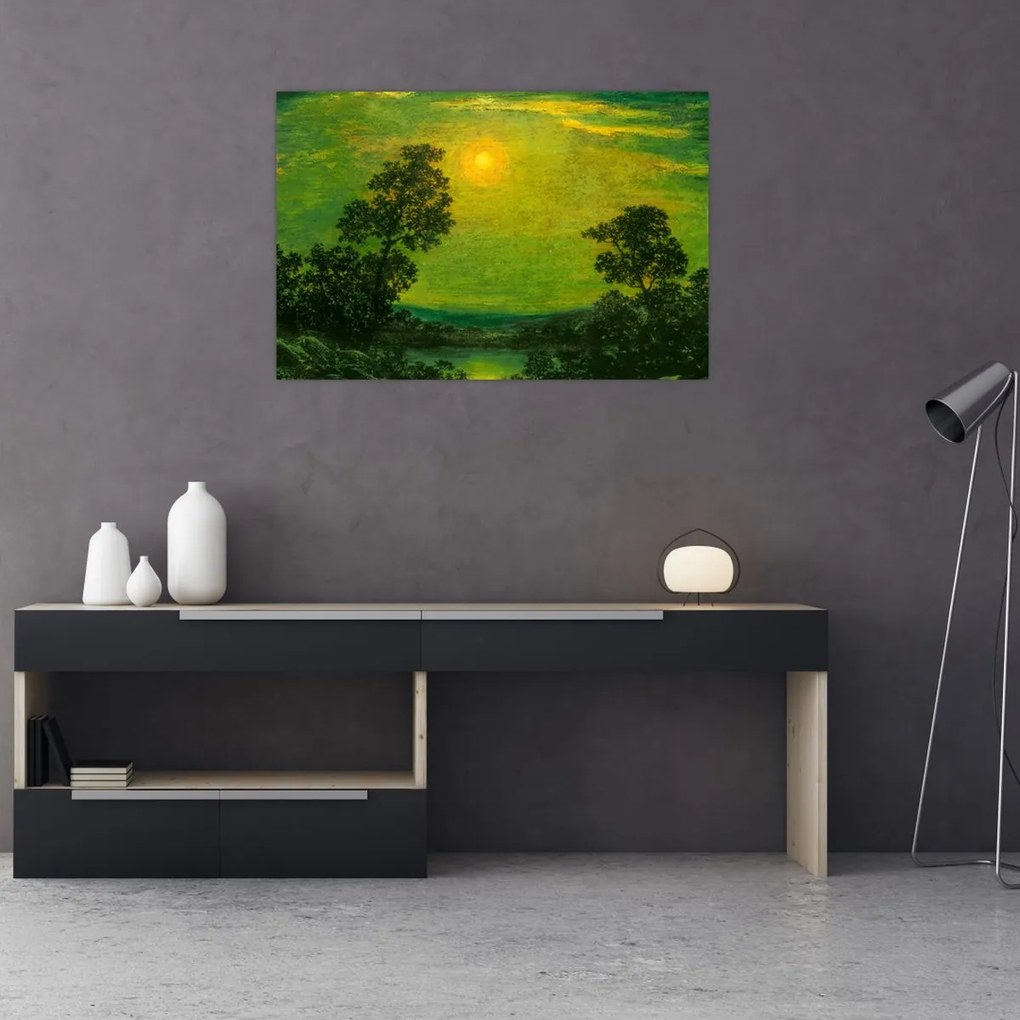 Tablou - Imitator of Ralph Albert Blakelock, Moonlight, reproducere (90x60 cm)