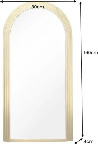 Oglinda de perete decorativa Art Deco 160cm, auriu