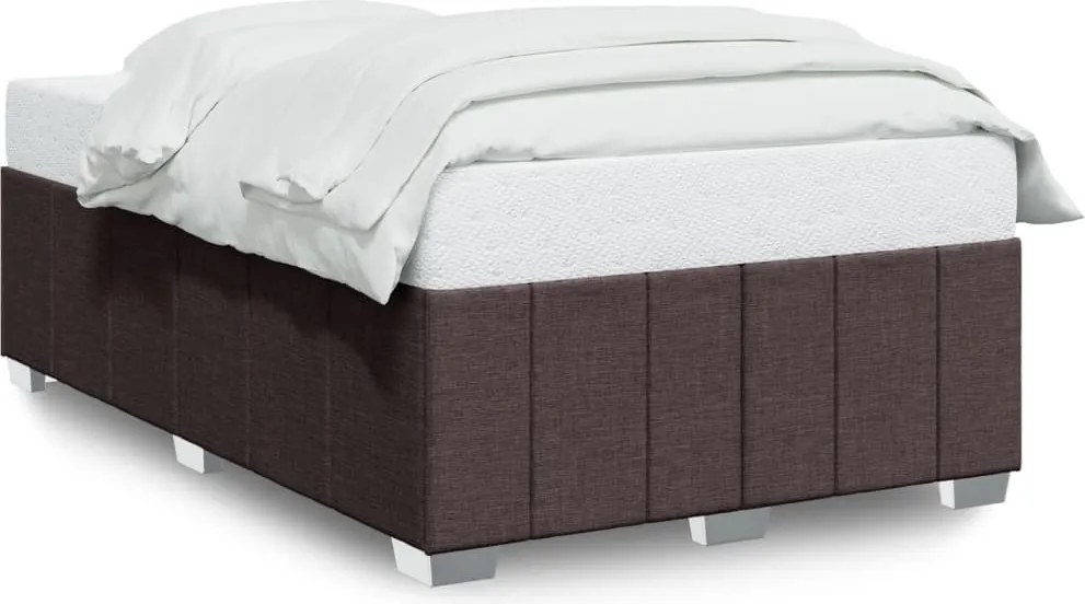 vidaXL Cadru de pat fără saltea, maro închis, 120x200 cm, textil