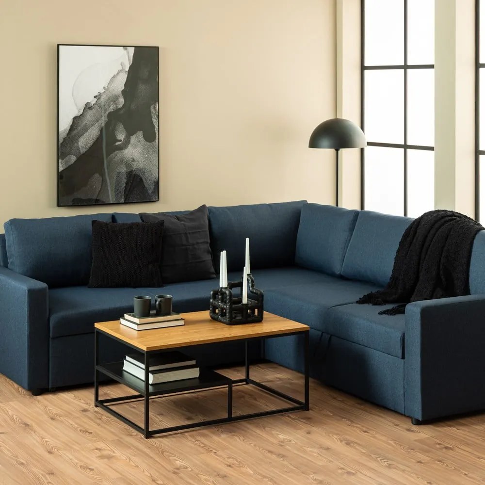 Măsuță de cafea în culoare naturală cu blat cu aspect de lemn de stejar 60x90 cm Gila – Actona