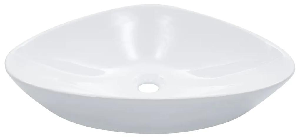 Chiuveta de baie, alb, 58,5 x 39 x 14 cm, ceramica Alb