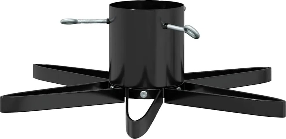 vidaXL Suport pentru brad de Crăciun 1.73 Negru 50 x 50 x 15,5 cm Oțel