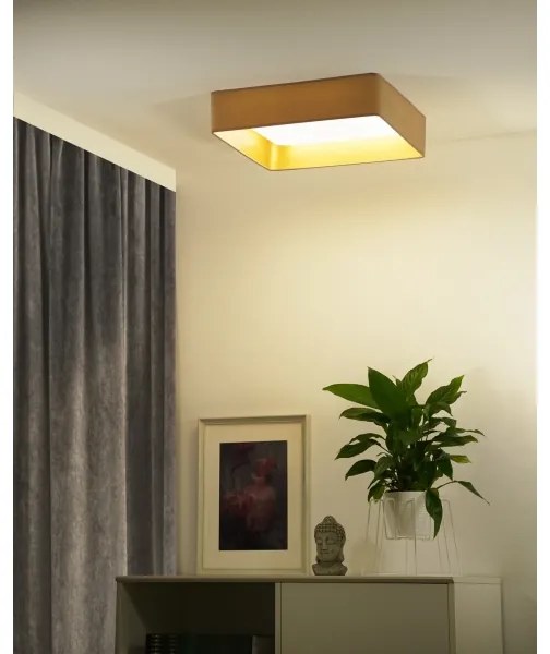 Brilagi-LED Corp de iluminat dimabil VELVET SQUARE LED/36W/230V Wi-Fi Tuya+telecomandă bej