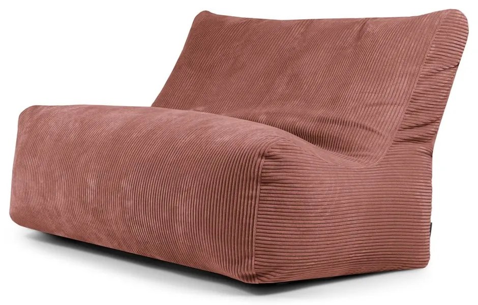 Fotoliu bean bag cărămiziu cu tapițerie din catifea reiată Sofa Seat Lounge – SLOWDOWN