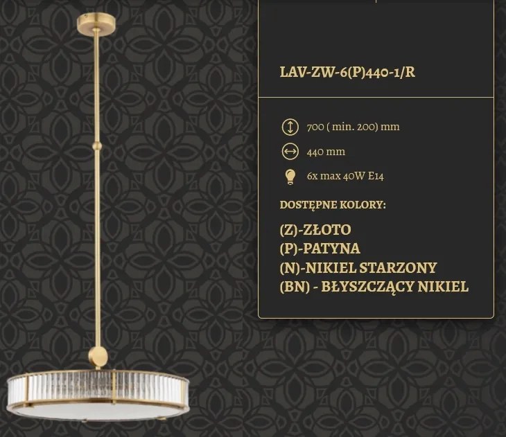 Lustra, Pendul design LUX realizat manual LAVONE 44cm