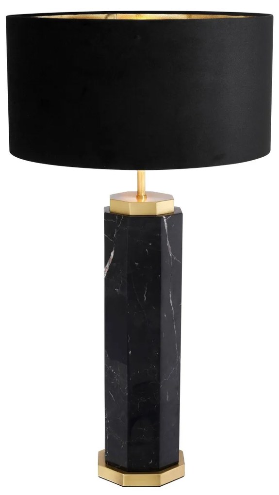 Veioza design elegant LUX Newman, marmura neagra 114001 HZ
