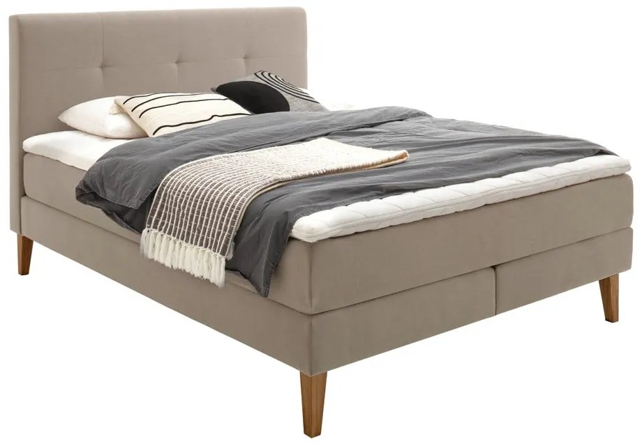 Pat boxspring bej 160x200 cm Stockholm – Meise Möbel