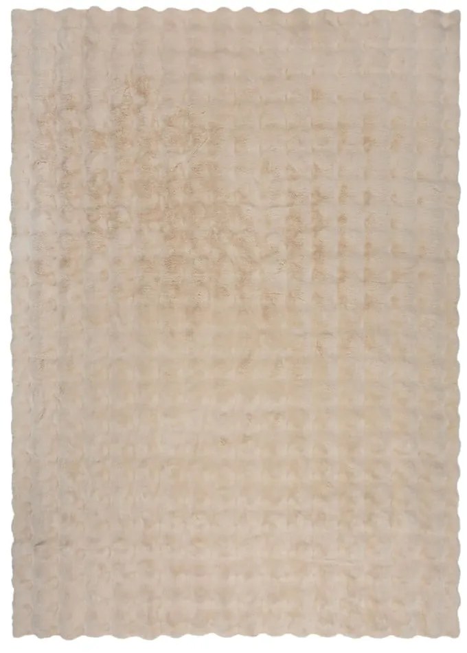 Blană crem sintetică 180x290 cm Waffle Faux Fur – Flair Rugs