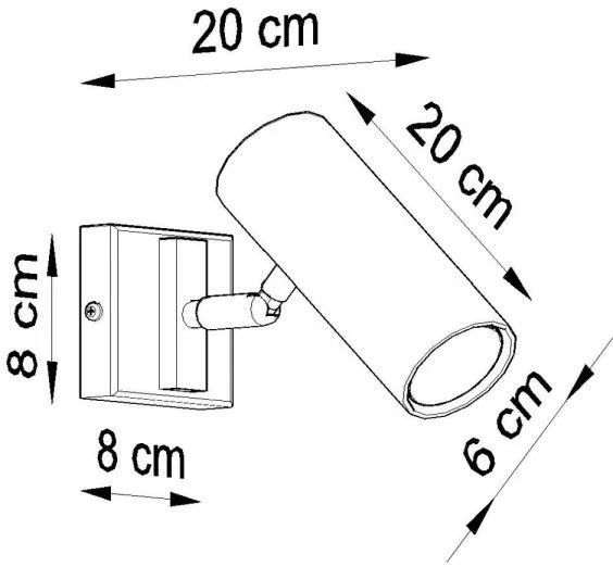 Spot de perete DIREZIONE 1xGU10/40W/230V negru
