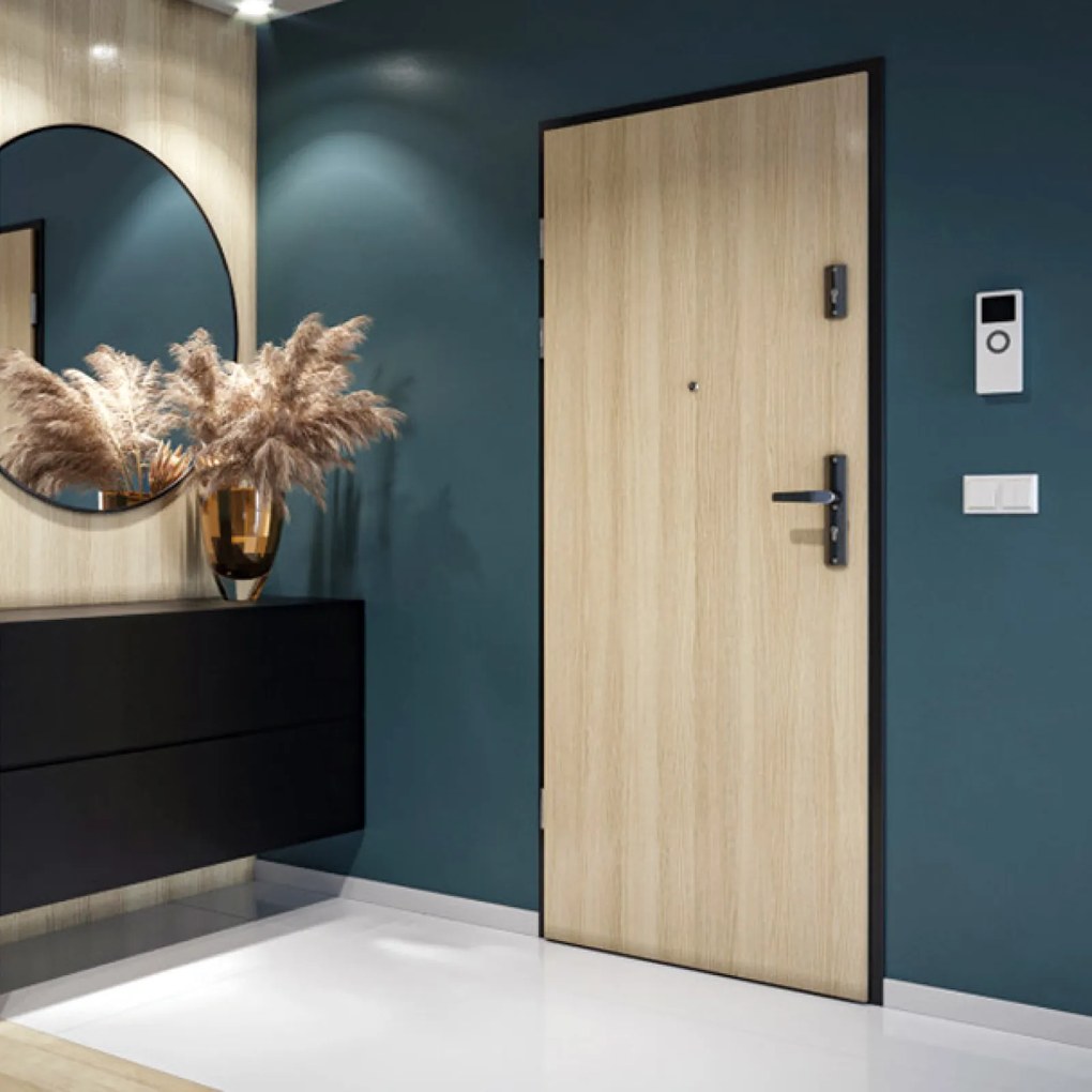 Usa antifonica din lemn - Izolare fonica 37dB ST, 912x2072, Stejar Craft Auriu