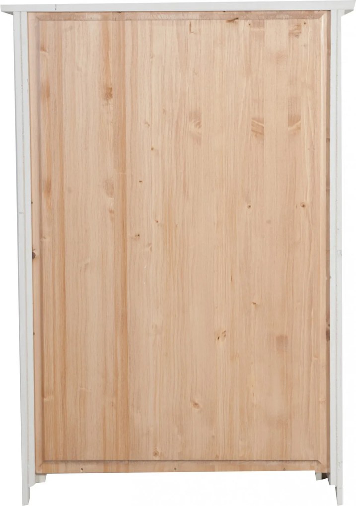 Vitrina mica, L68 25 H98 cm, alb antic, lemn masiv