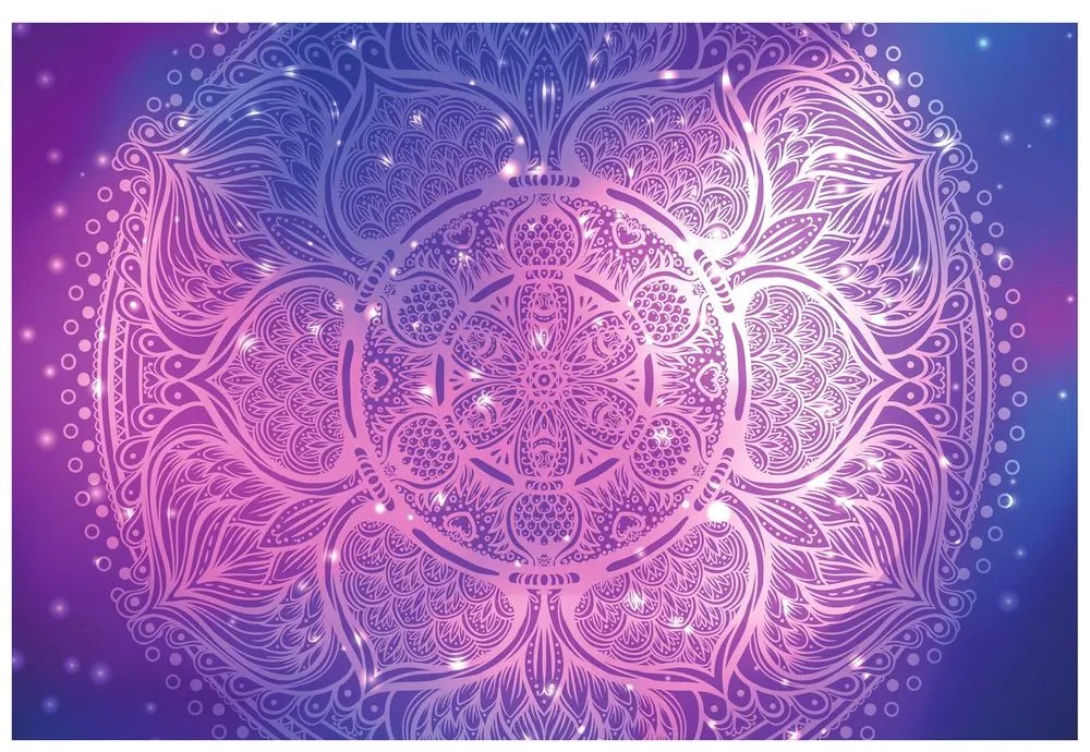 Tapet Mandala indiană cu fundal galactic