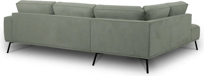 Colțar verde cu tapițerie din chenille (cu colț pe partea stângă/în formă de ”L”) Amsterdam – Scandic