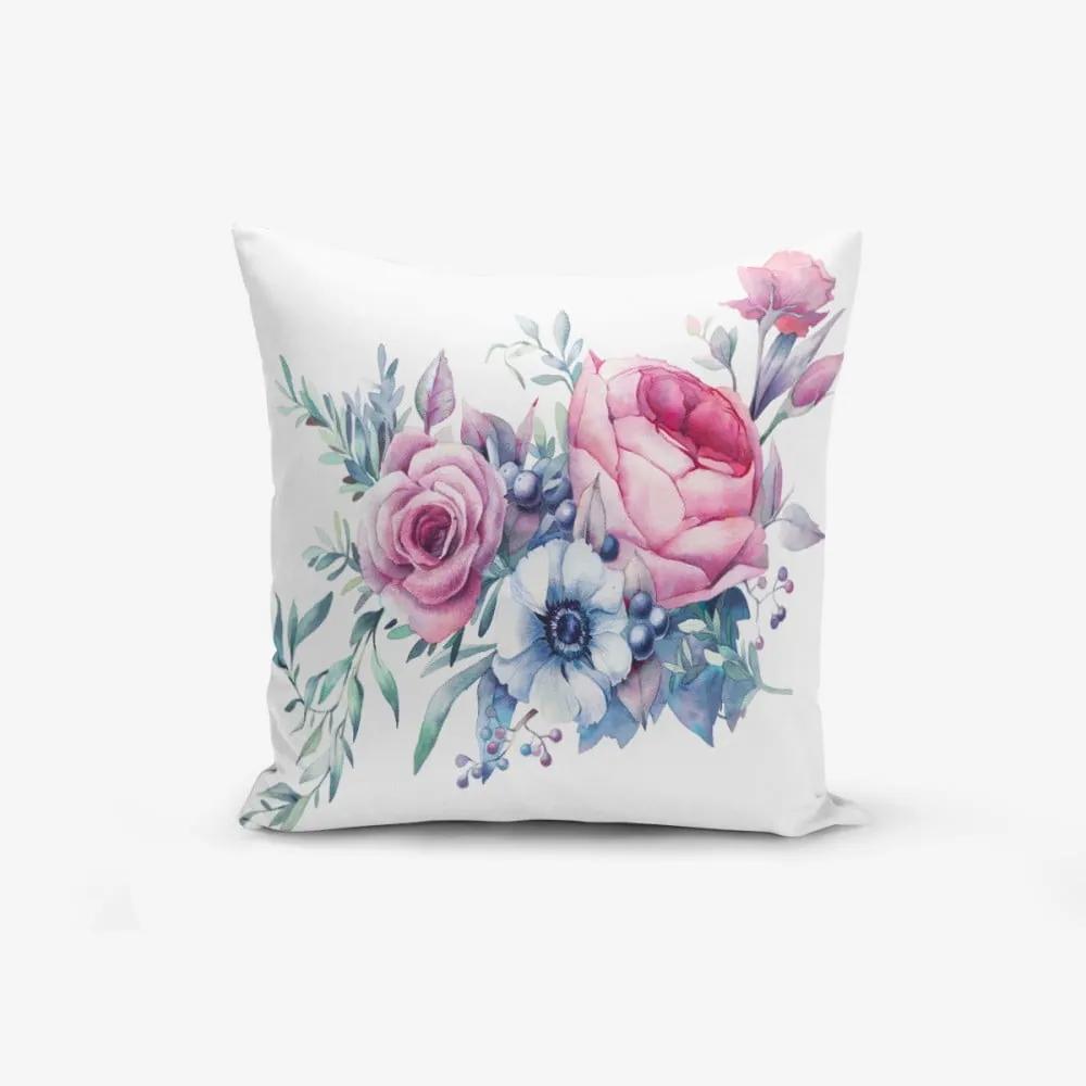 Față de pernă cu amestec din bumbac Minimalist Cushion Covers Liandnse Flower, 45 x 45 cm