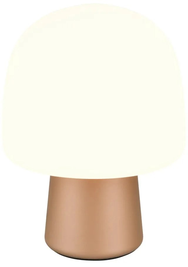 Veioză albă/în culoarea bronz cu abajur din sticlă (înălțime 27 cm) Steen – Trio