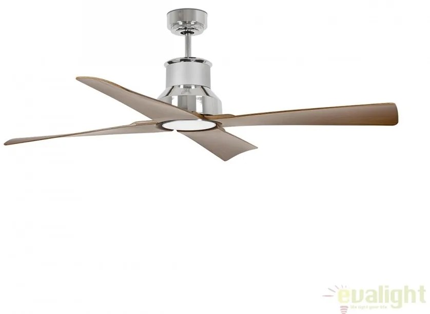 Ventilator cu telecomanda WINCHE crom/maro 33482