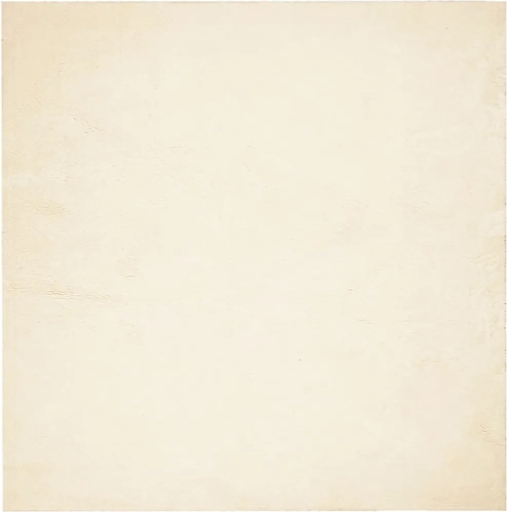 vidaXL Covor HUARTE, fir scurt, moale și lavabil, crem, 120x120 cm