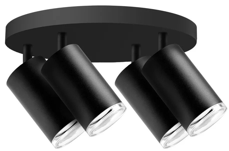 Spot de baie LED RGBW reglabil TURYN 4xGU10/6,5W/230V IP44 negru