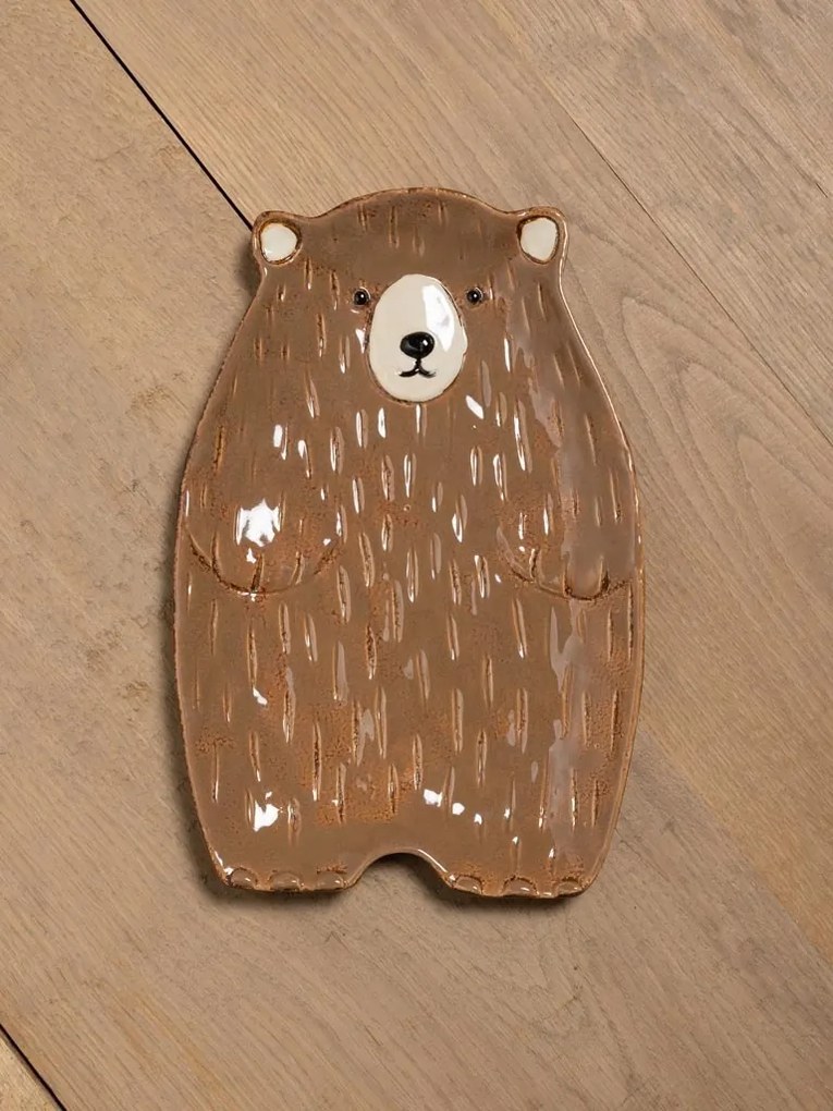 Set 3 platouri din ceramica, in forma de urs, Bear