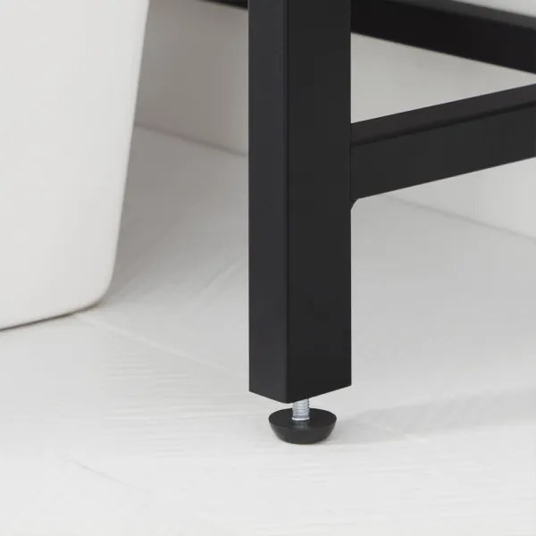 Etajeră pentru baie RENARO, maro/negru