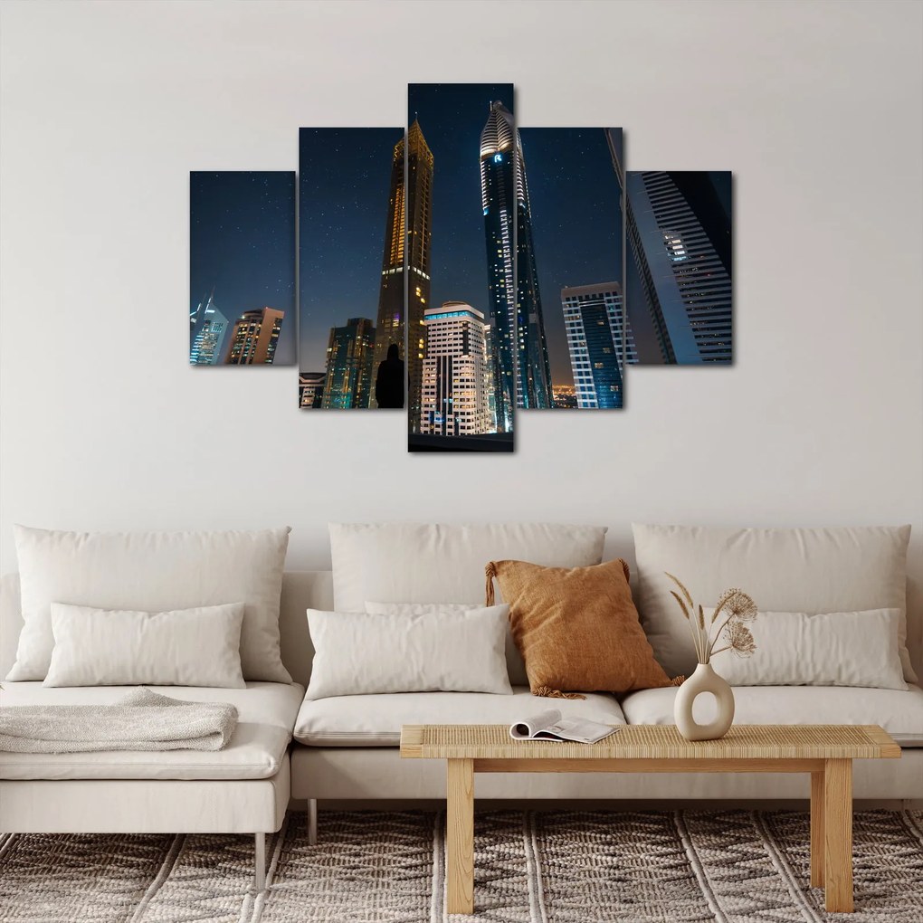 Tablou cu orașul nocturn (150x105 cm)