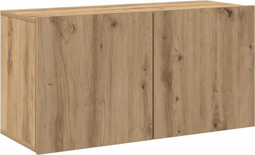 vidaXL Comodă TV de perete, stejar artizanal, 80x30x41 cm