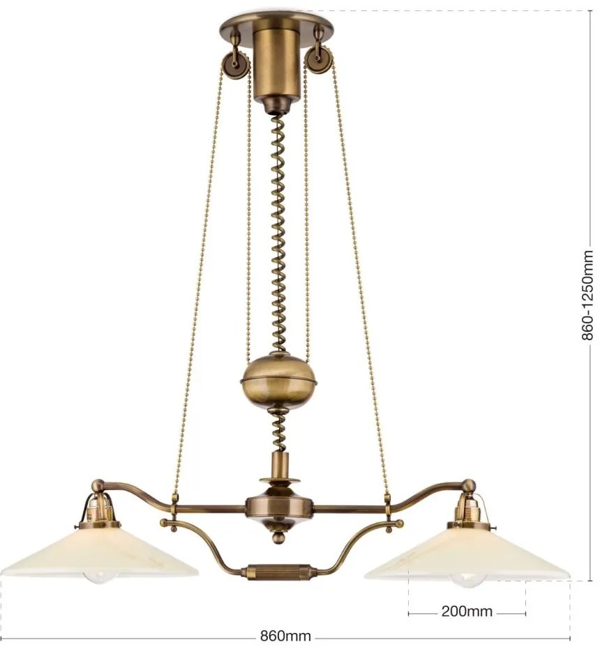Lustra realizata manual design rustic ARTDESIGN, patina/ champagne