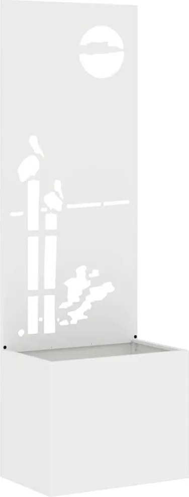 vidaXL Ecran de intimitate pentru grădină Traforaj Alb 50 x 140 cm