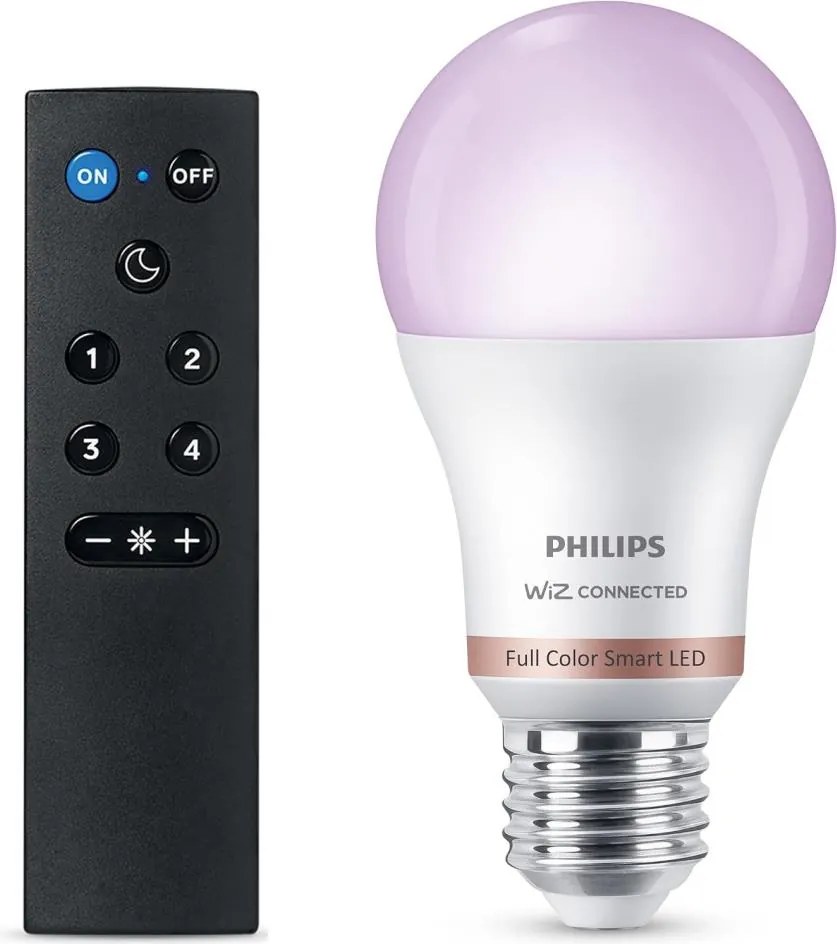 Bec LED RGB reglabil Philips SMART A60 E27/8,5W/230V 2200-6500K + telecomandă
