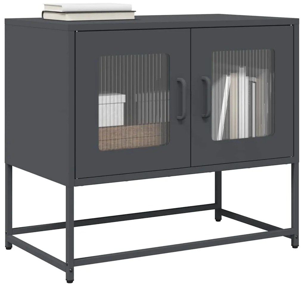 vidaXL Dulap TV, antracit, 68x39x60,5 cm, oțel laminat la rece