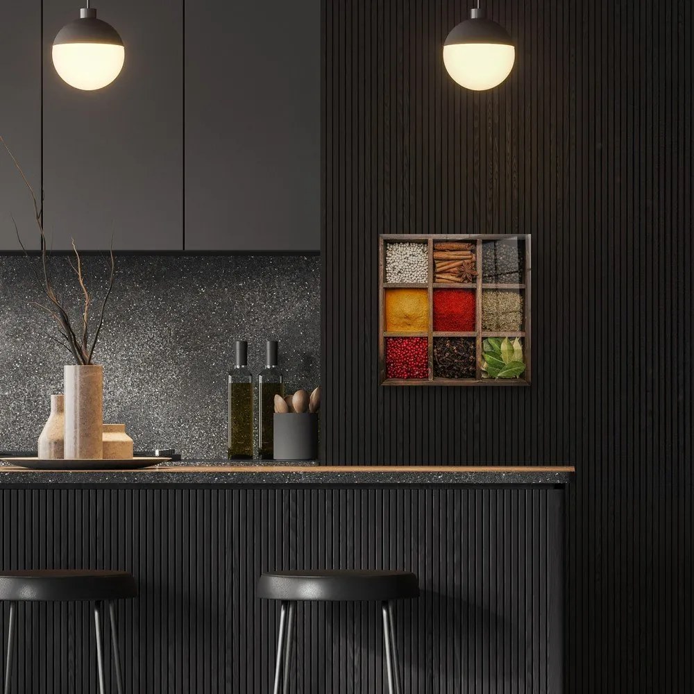 Tablou din sticlă 30x30 cm Spices Box – Styler