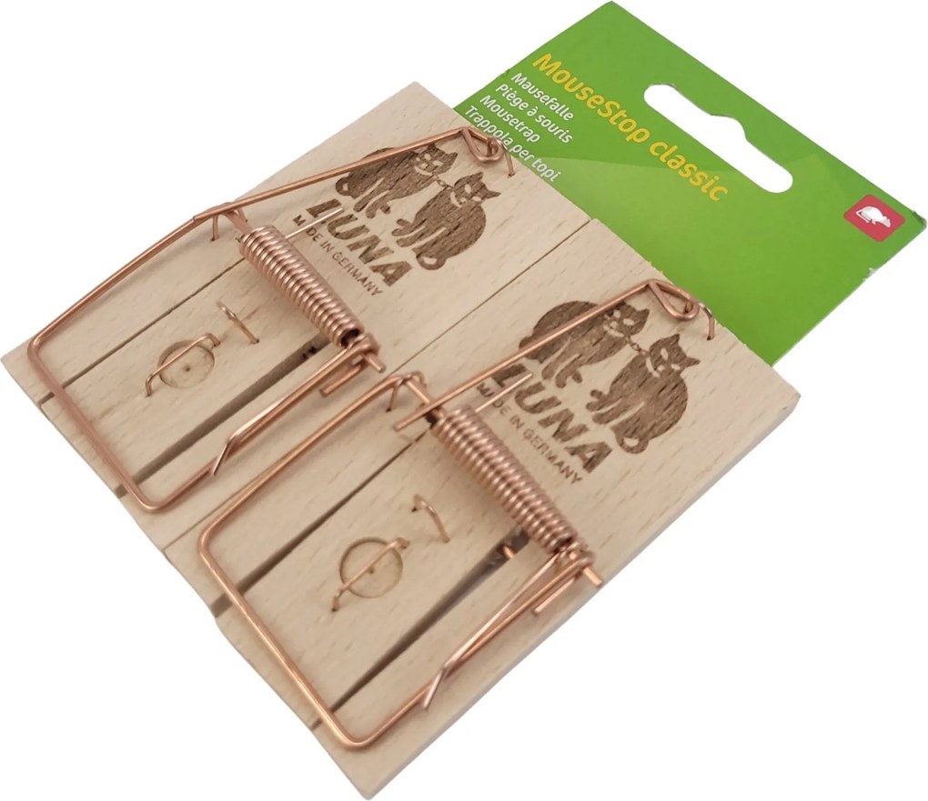 Set 2 Capcane pentru soareci din lemn - Luna