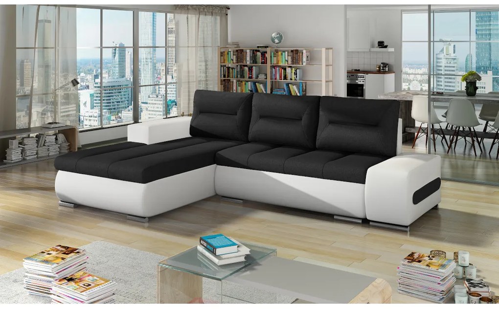 Supermobel Colțar extensibil OTTAVIO, 275x85x180, sawana 14/soft 17, colţ stânga
