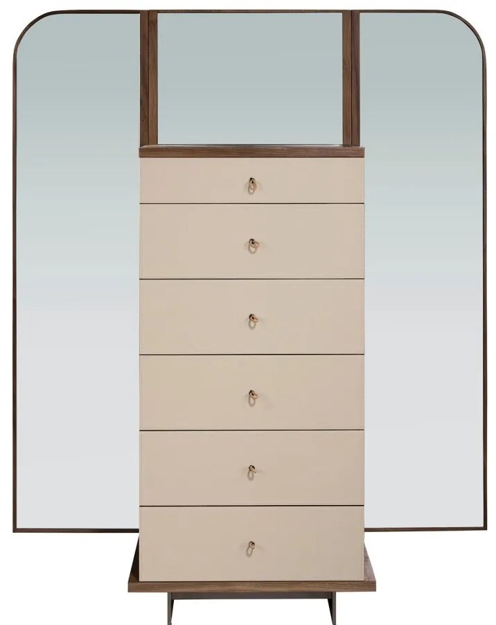 Comoda cu oglinda, sertar cu spatiu pentru ceasuri si bijuterii Chiffonier