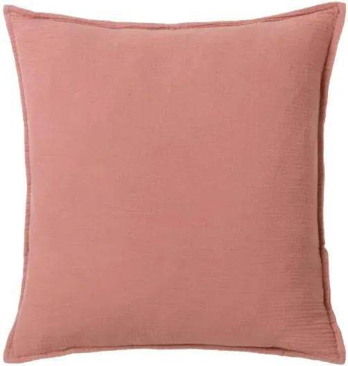 Perna decorativa patrata roz din bumbac 45x45 cm Trendy Carly Unimasa