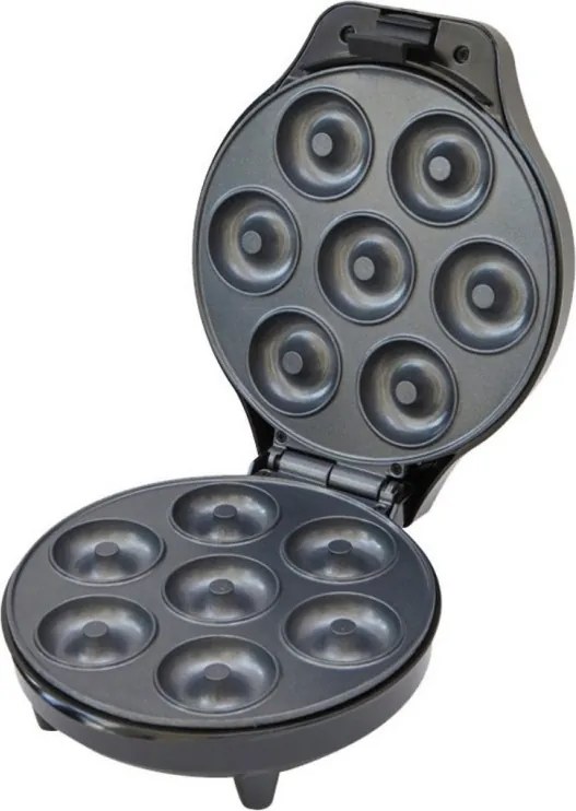 Aparat pentru gogosi / donuts Oliver Voltz OV51442GC, 1200 W, 7 gogosi, Placi antiaderente, Indicator luminos, Negru