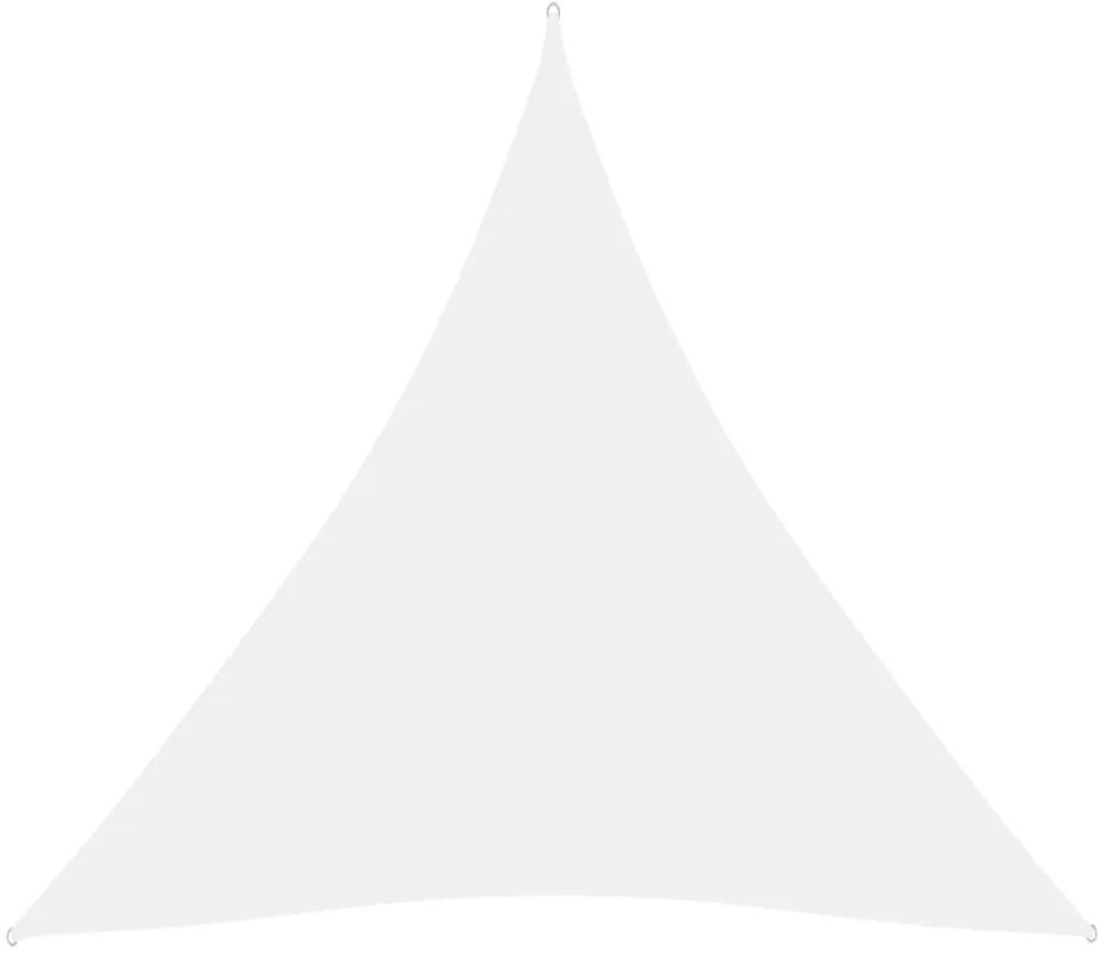 Parasolar, alb, 5x5x5 m, tesatura oxford, triunghiular Alb, 5 x 5 x 5 m