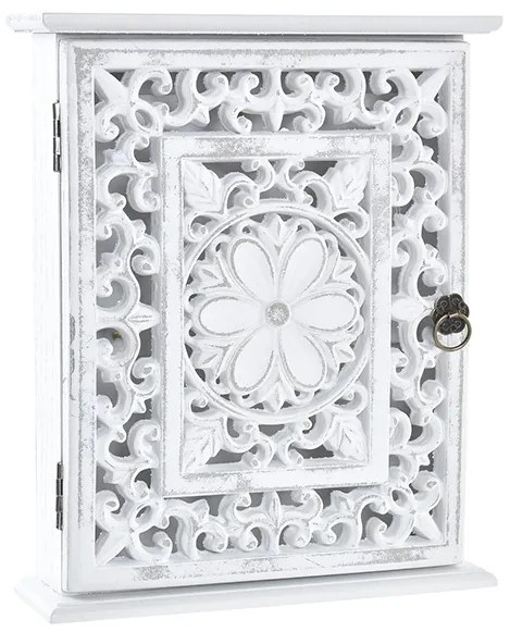 Suport pentru chei Mandala din lemn 22x26 cm