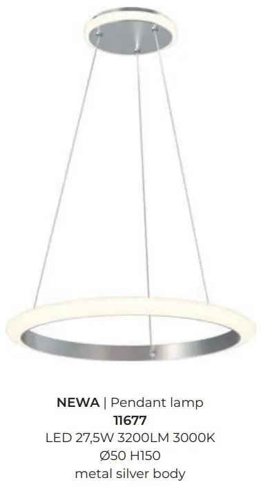 Lustra suspendata LED design circular NEWA 50cm