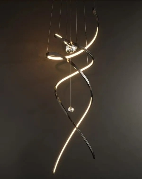 Lustra LED XL dimabila suspendata Ritz black chrome