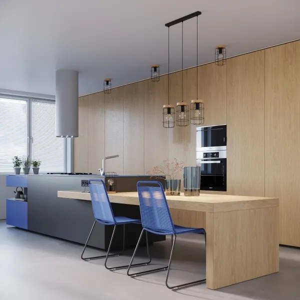 Lustră pe cablu Sollux SL.1264 GOTTO 3xE27/15W/230V negru