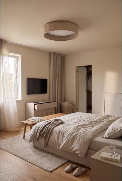 Brilagi - Lampă LED dimabilă VELVET SM. 36W/230V 3000-6000K Ø 55 cm bej WT + telecomandă