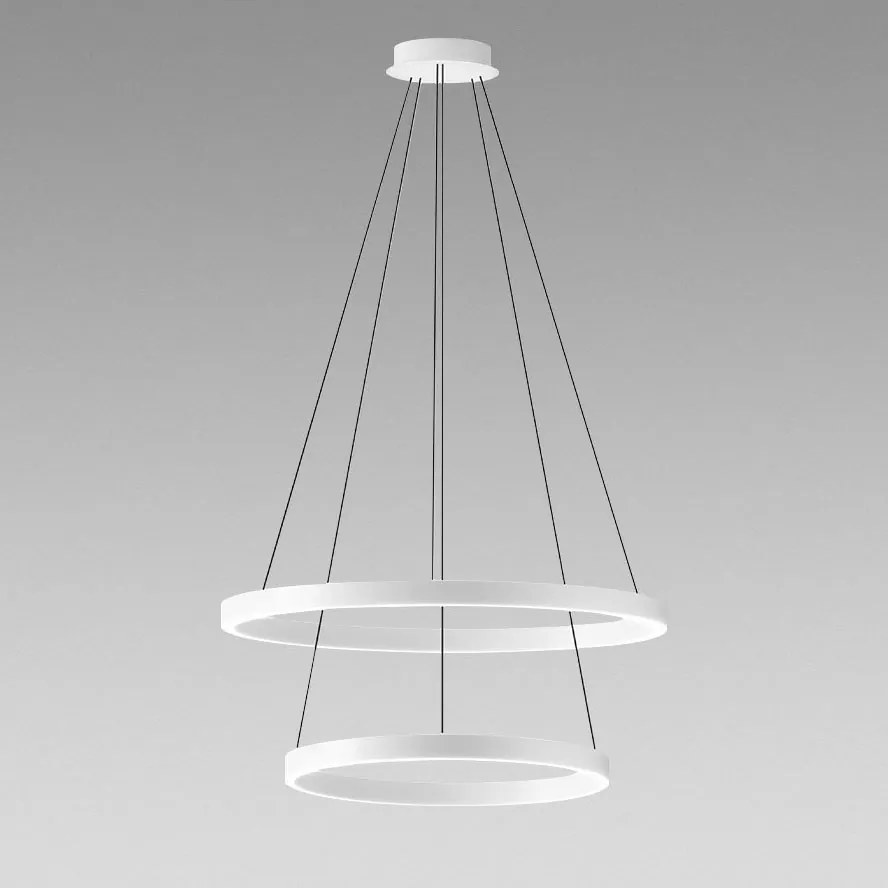 Lustra LED circulara cu 2 inele 60/40cm CRISEIDE, alb, negru sau auriu