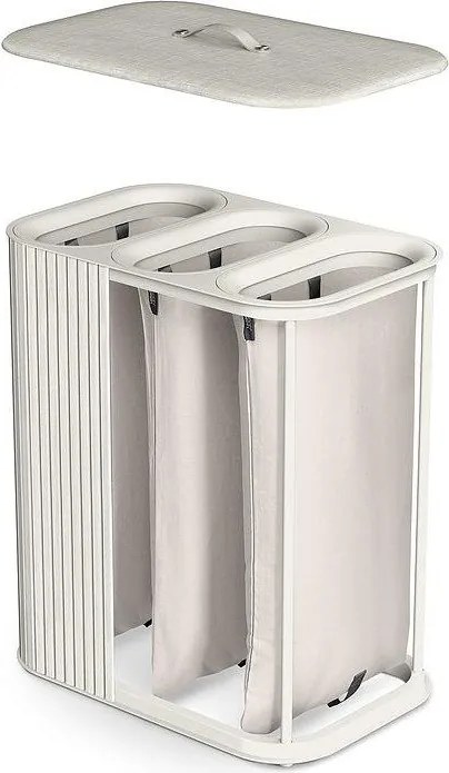 Coș de rufe bej 3x30 l din bambus Tota Trio Luxe – Joseph Joseph