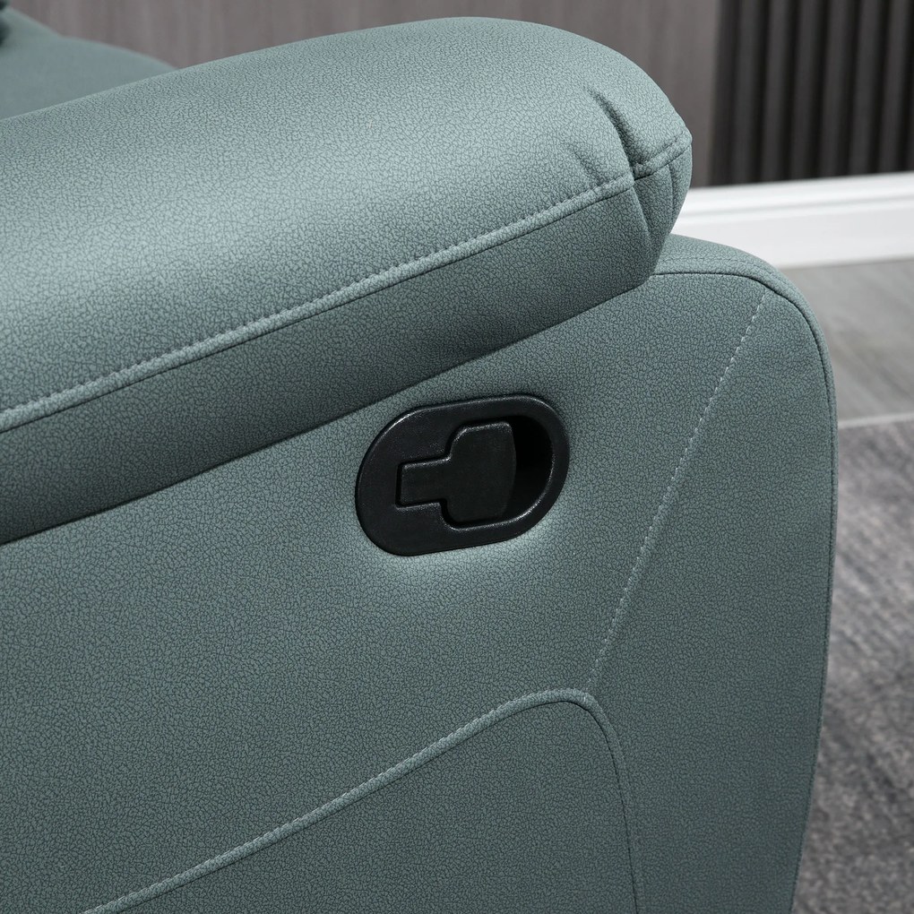 HOMCOM Relaxsessel cu înclinare până la 135°, rotire la 360 de grade, 93 cm x 100 cm x 98 cm, cadru din oțel, Verde | Aosom Romania