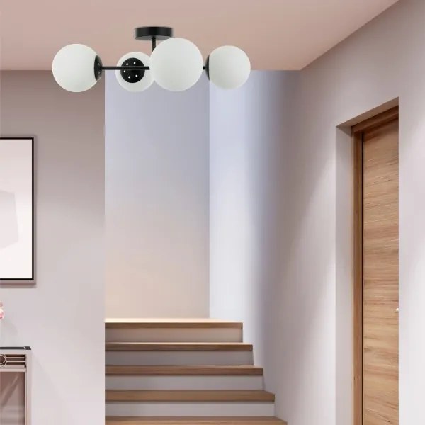 Lustră aplicată MADDIE 4xE14/5W/230V neagră