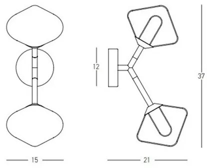 Aplica de perete design modern LIGHT 2
